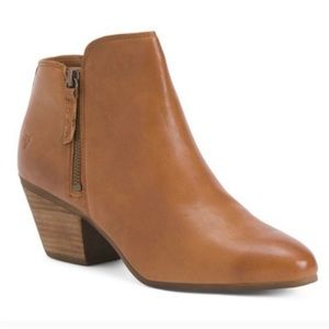 NWOT Frye Judith Double Zip in Cognac
